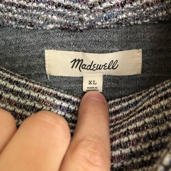 Madewell Textured Rainbow Ribbed Turtleneck Sweater | XL - Picture 9 of 10